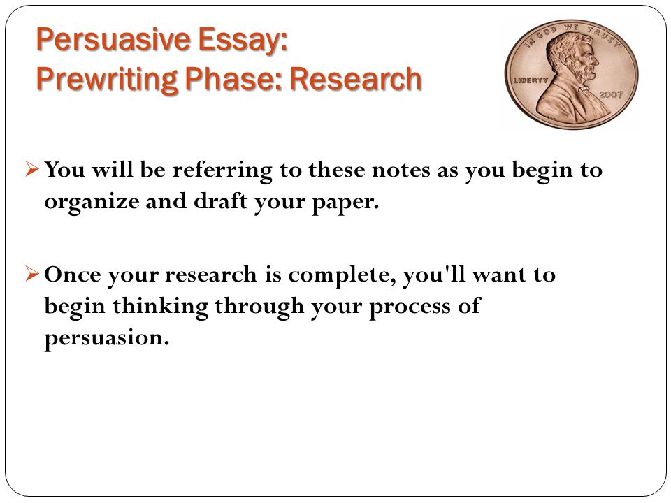 Prewriting phase of essay writing
